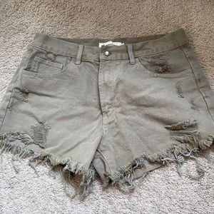Olive Green Impression Shorts, size 29
